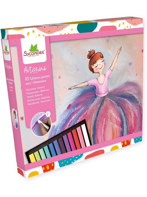 10 tableaux pastels secs Danseuses - Kiabi