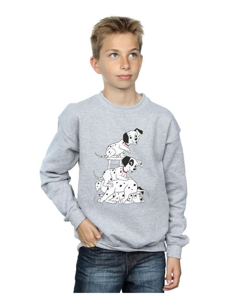 101 Dalmatians - Sweat Gris chiné - Kiabi