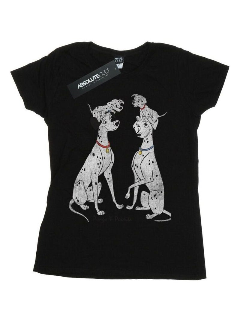 101 Dalmatians - T-shirt PONGO AND PERDITA Noir - Kiabi