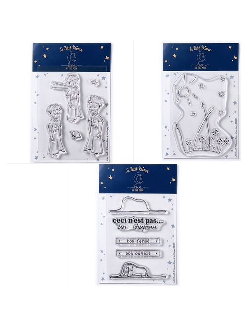 11 Tampons transparents Le Petit Prince Etoiles + Paysage + Boa Elephant - Kiabi