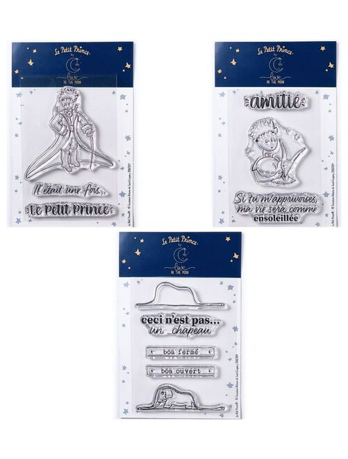 11 Tampons transparents Le Petit Prince Messages + Renard + Boa Eléphant - Kiabi