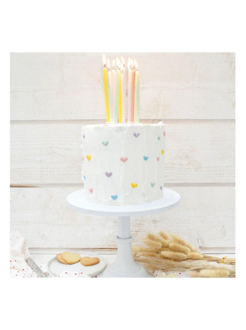 12 bougies longues pastel - 12 cm - ScrapCooking - Kiabi