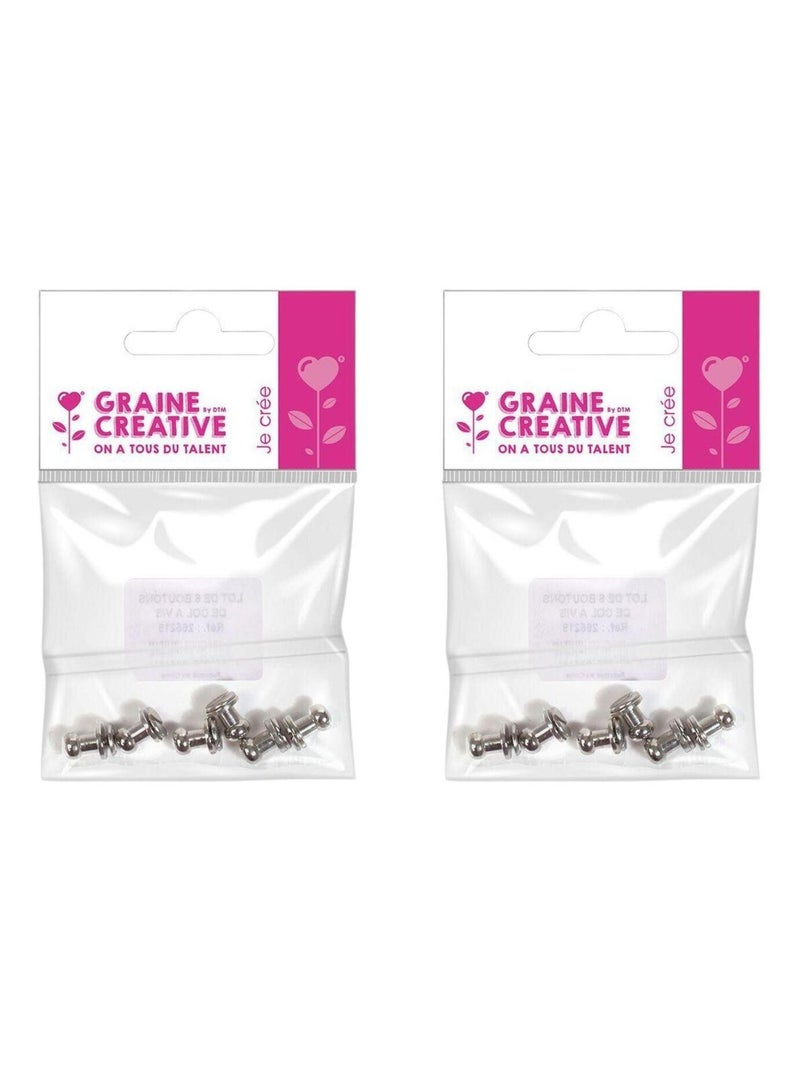 12 boutons de col à vis pour cuir - Graine Créative N/A - Kiabi