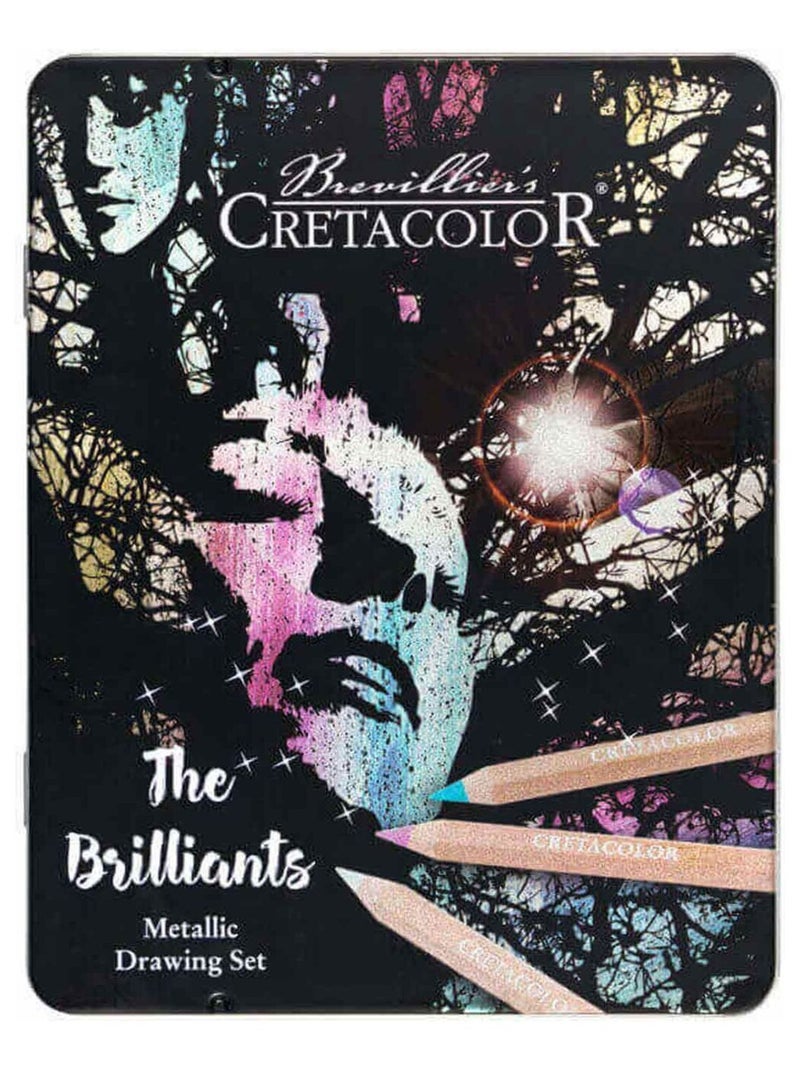 12 crayons de couleur brillants effet métallique - Brevillier's Cretacolor N/A - Kiabi