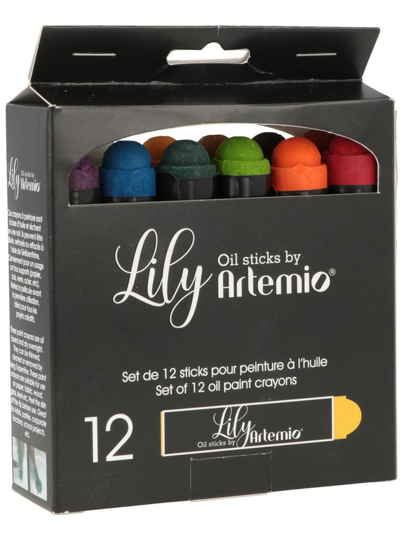 12 crayons de peinture à l'huile - Couleurs - Artemio N/A - Kiabi