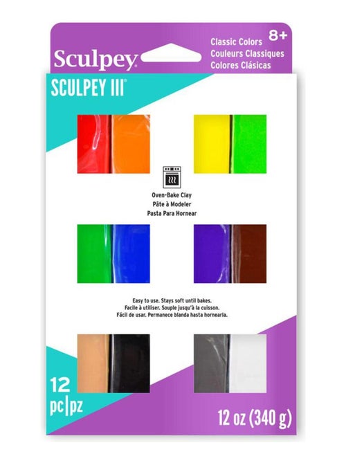 12 pâtes polymères Sculpey - Classiques - Sculpey - Kiabi