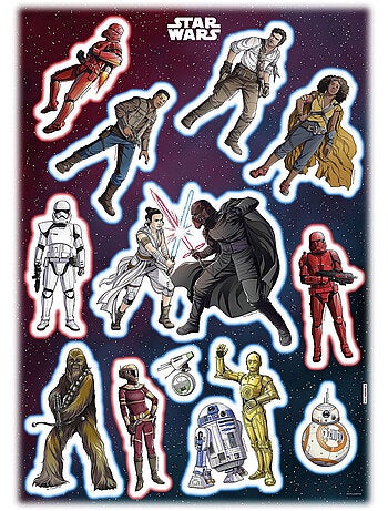 12 Stickers géant Héros Star Wars 50 x 70 cm