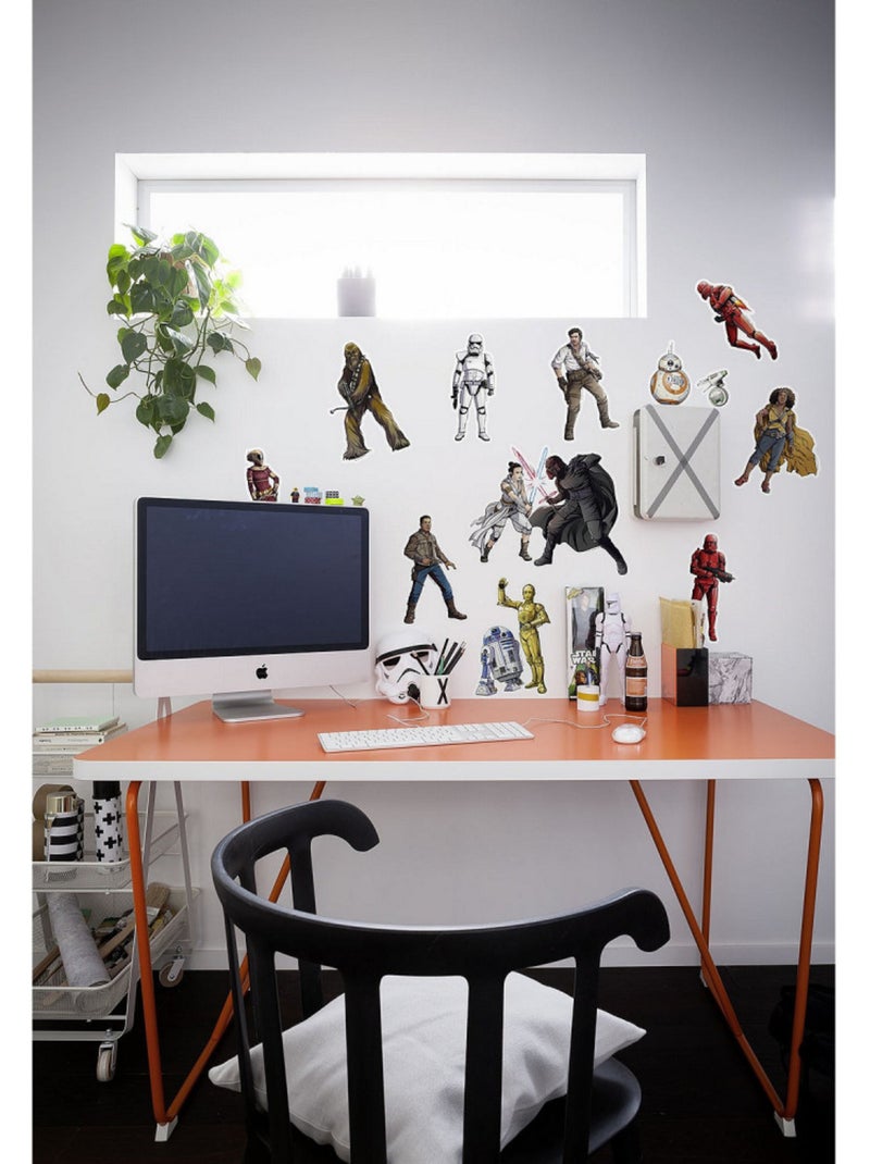 12 Stickers géant Héros Star Wars 50 x 70 cm Multicolore - Kiabi