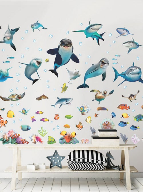 126 Stickers Enfant Aventure sous-marine - Kiabi