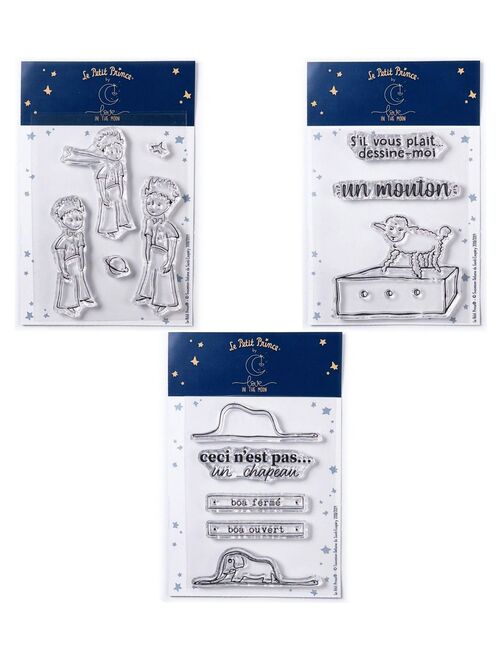 13 Tampons transparents Le Petit Prince Etoiles + Mouton + Boa Eléphant - Kiabi
