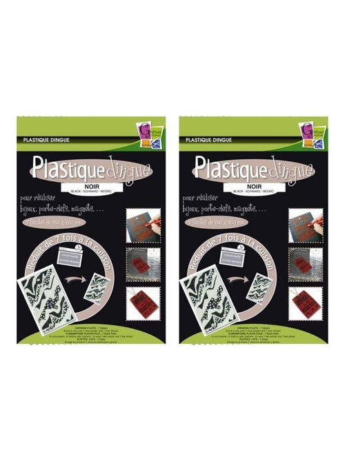 14 feuilles de plastique fou 26,2 x 20,2 cm - Noir - Graine Créative - Kiabi