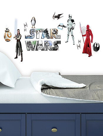 14 Stickers Repositionnables Star Wars, épisode VIII : Les Derniers Jedi 23x44cm