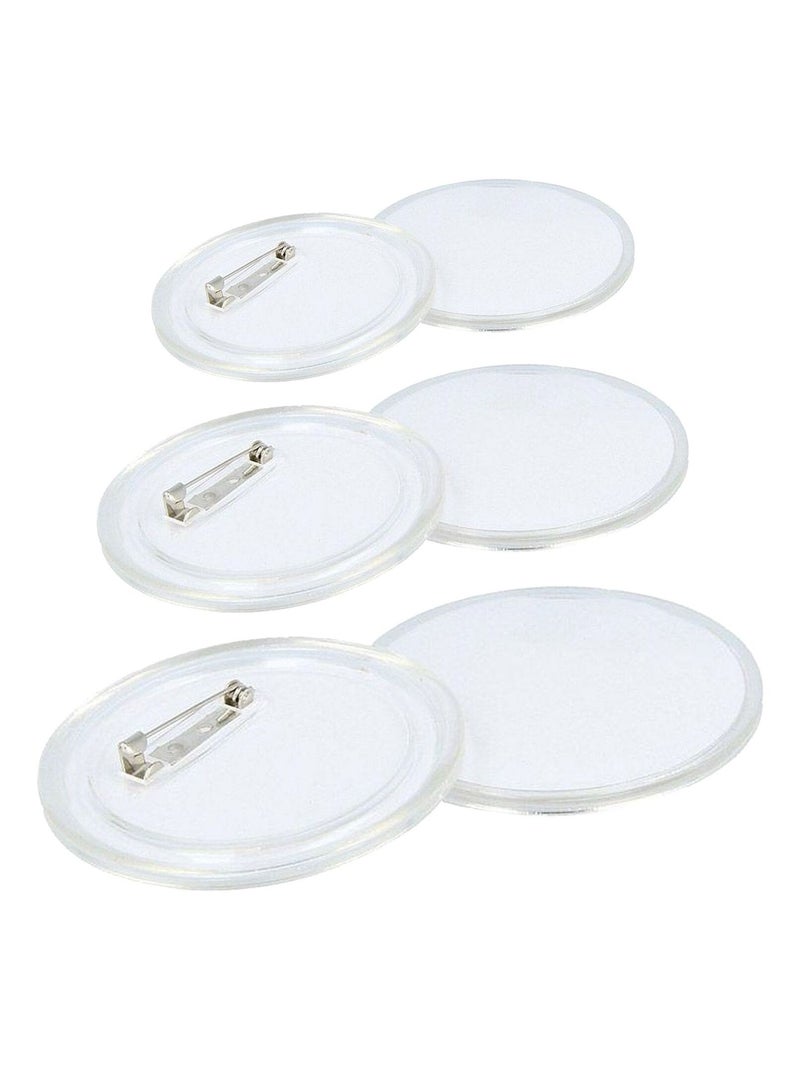 15 badges à personnaliser Ø 6 cm - Artemio Transparent - Kiabi