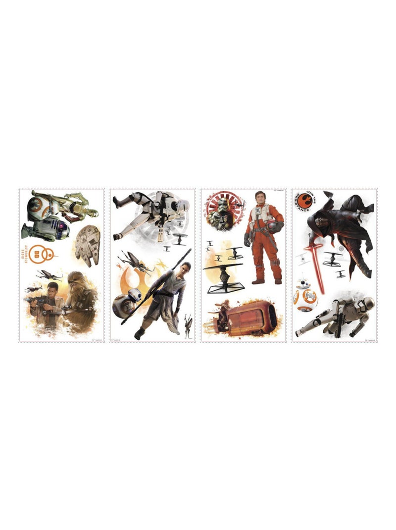 15 Stickers Géant Star Wars Le Réveil de la Force Multicolore - Kiabi