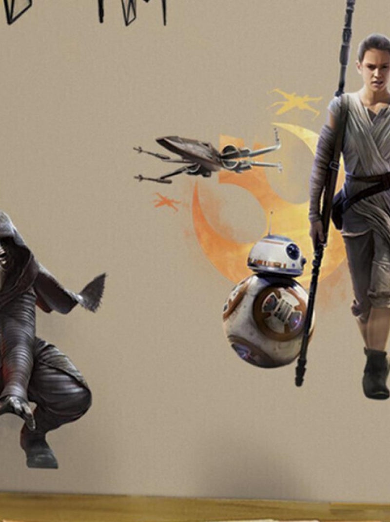 15 Stickers Géant Star Wars Le Réveil de la Force Multicolore - Kiabi