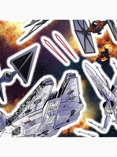 15 Stickers géant Vaisseaux Star Wars 50 x 70 cm - Kiabi