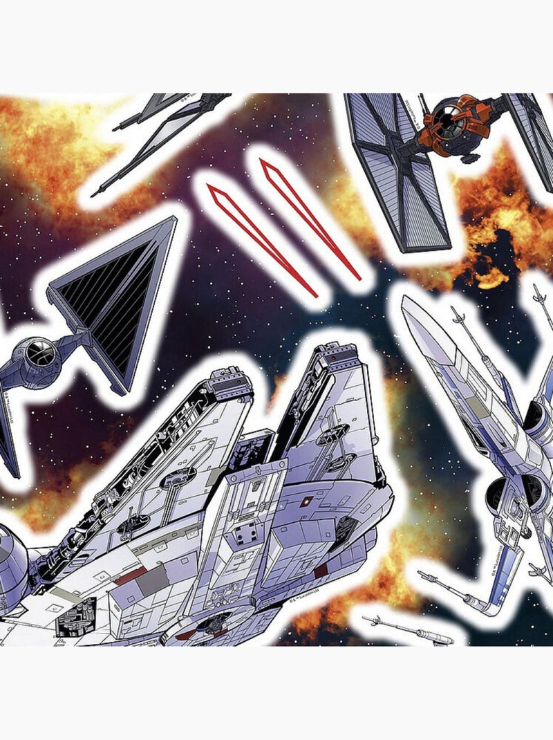 15 Stickers géant Vaisseaux Star Wars 50 x 70 cm Multicolore - Kiabi