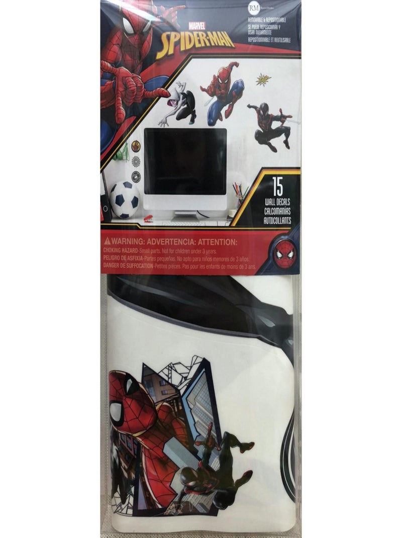 15 Stickers Spiderman Marvel Multicolore - Kiabi