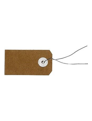 150 étiquettes kraft 5,5 x 3 cm avec fil - Artemio
