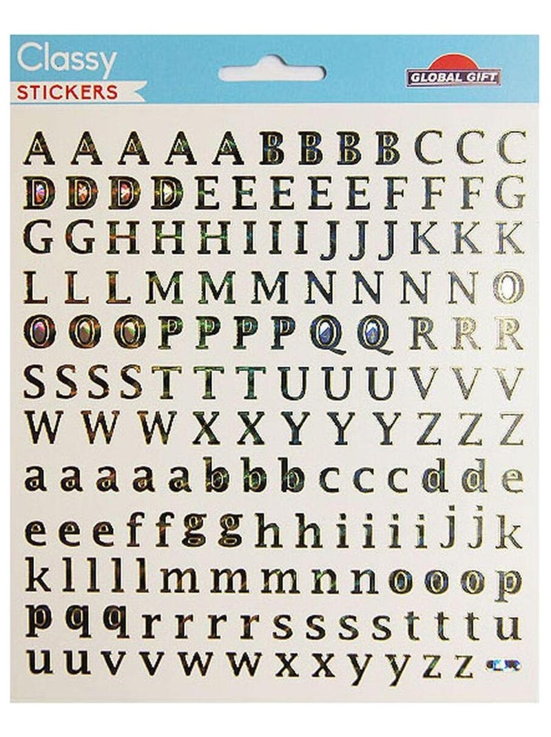 156 Autocollants - Alphabet - majuscules et - Global Gift Multicolore - Kiabi