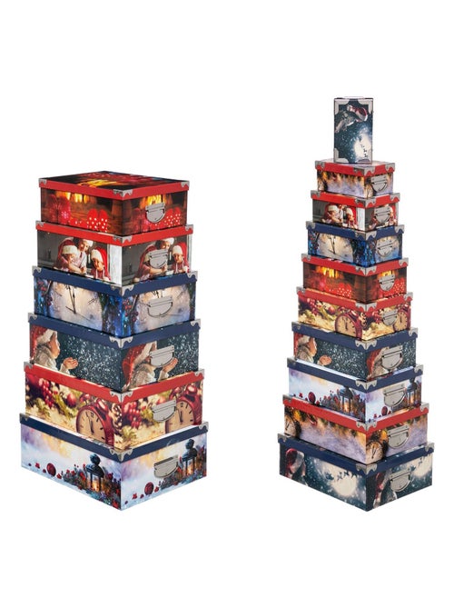 16 Boîtes pour cadeaux de Noël Tradition - Kiabi