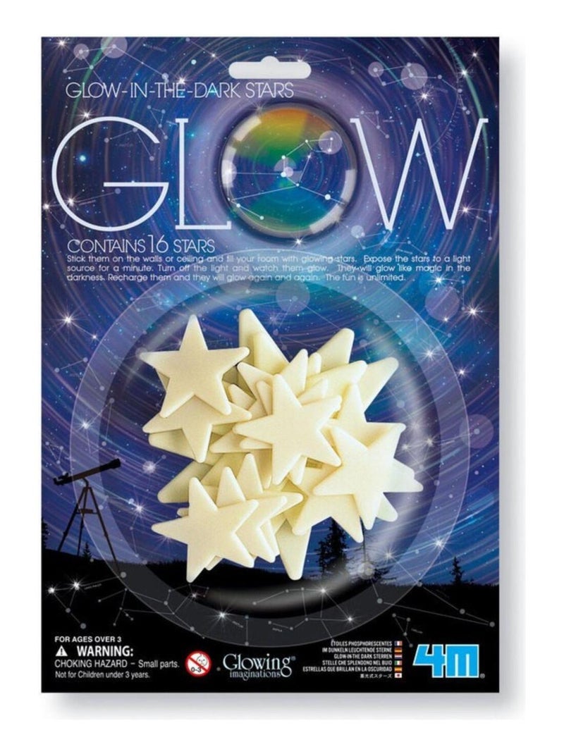 16 étoiles phosphorescentes 4M - 4M Blanc - Kiabi