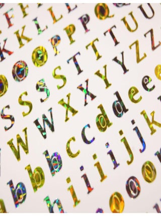 160 Autocollants - Alphabet & Chiffres - Doré - - Global Gift
