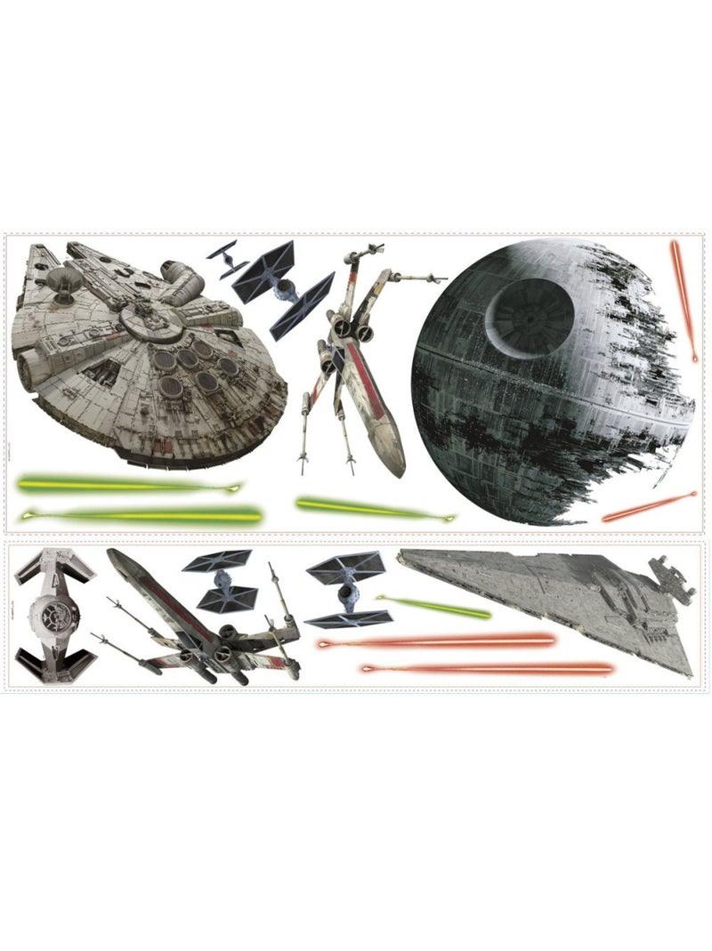 17 Stickers Vaisseaux Empire et Rebel Star Wars Multicolore - Kiabi