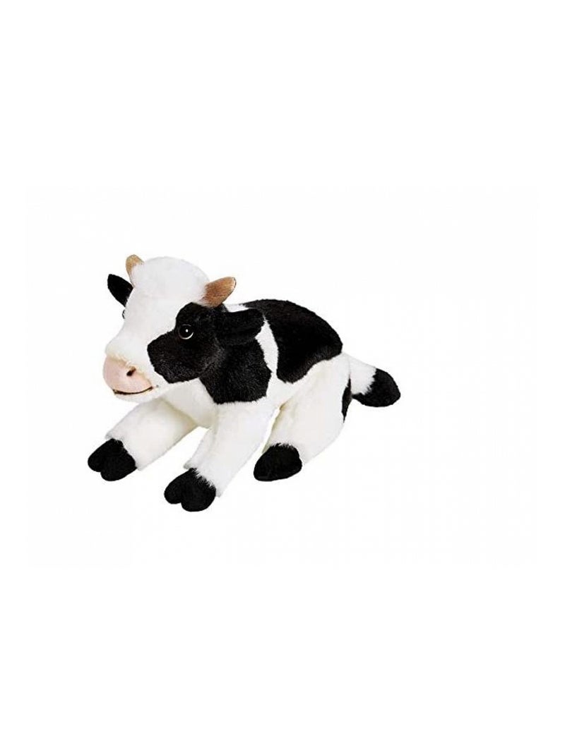 1732 Peluche Vache Noire  and  Blanche 26cmL Beige - Kiabi