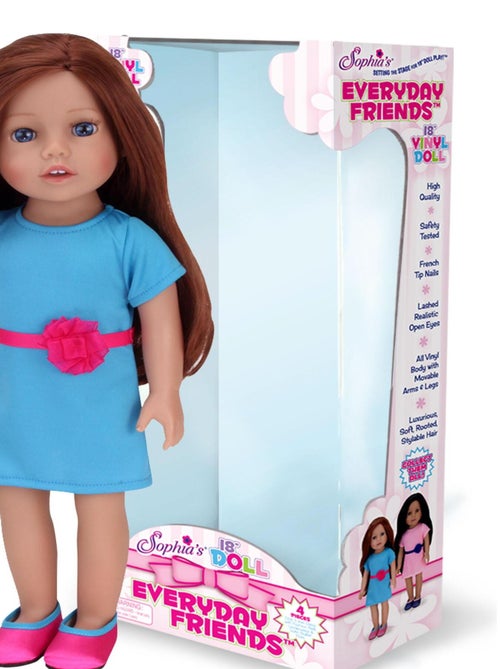 18 "All Vinyl Auburn Hair Poupee" Hailey " - Kiabi