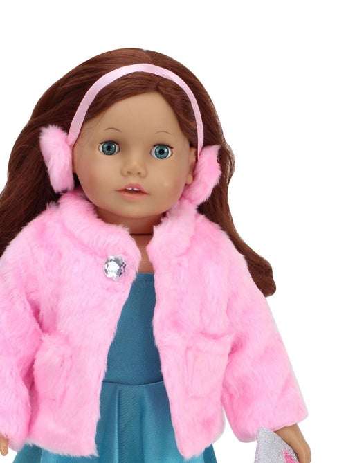 18" Poupee - Mabet de fourrure et bandeau d'oreille - Kiabi