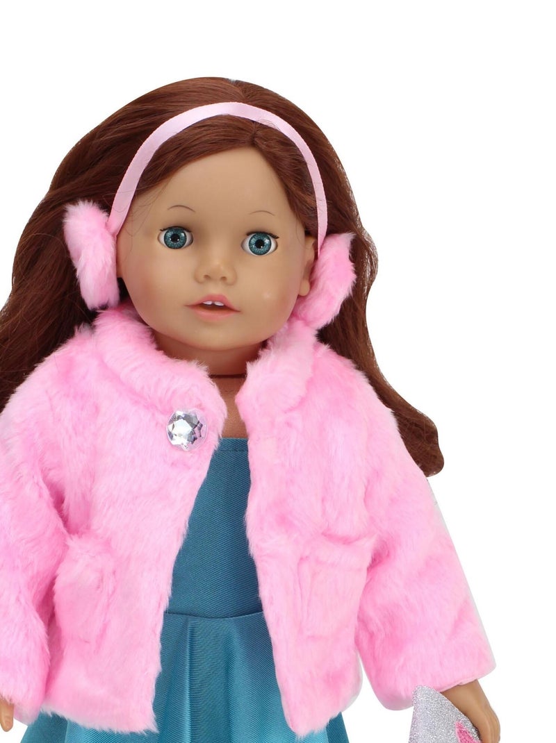 18" Poupee - Mabet de fourrure et bandeau d'oreille N/A - Kiabi