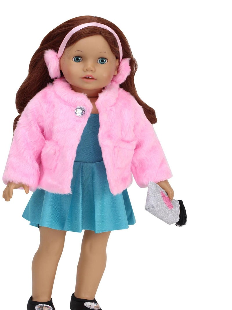 18" Poupee - Mabet de fourrure et bandeau d'oreille N/A - Kiabi