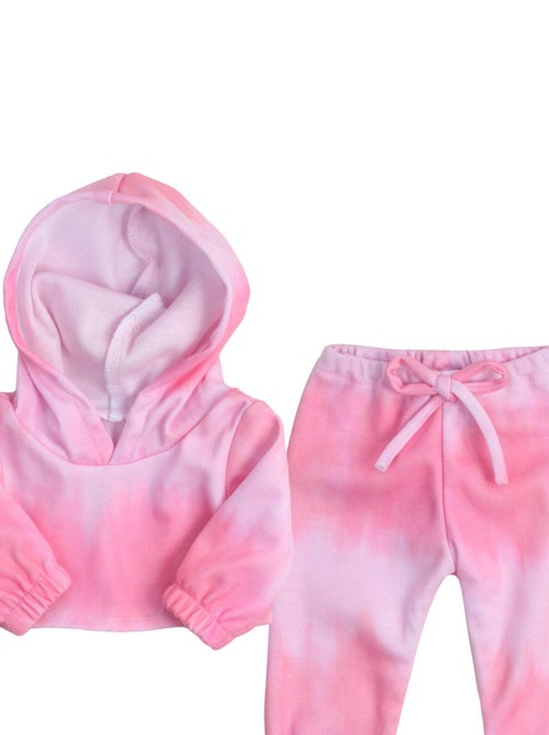 18" Poupee - Pink Tie Dye Sweat à capuche et pantalon de survêtement - Kiabi