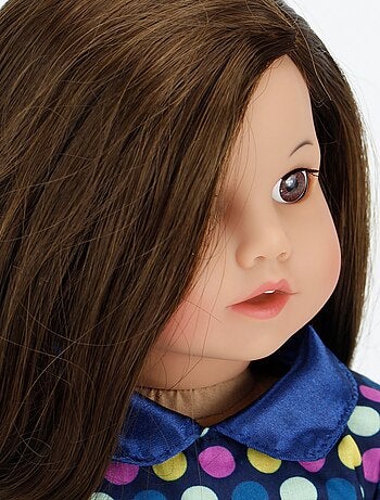 18" Poupee - Poupee Brunette avec pois à polka, legging, sous-vêtements, chaussures