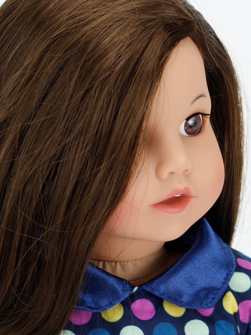 18" Poupee - Poupee Brunette avec pois à polka, legging, sous-vêtements, chaussures N/A - Kiabi