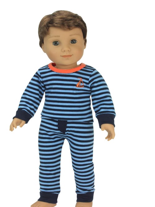 18" Poupee - Stripe Pajama Pants et manches longues - Kiabi