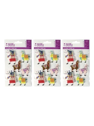 18 stickers 3D - Lama 6 cm - Graine Créative