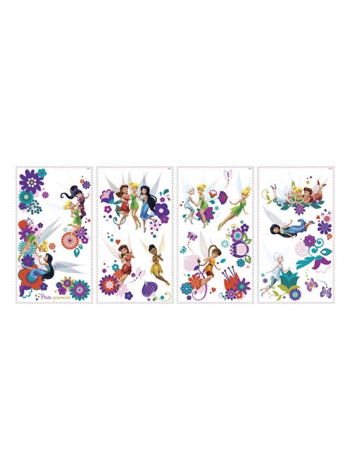 18 Stickers Fée Clochette Disney Fairies Flowers Repositionnables - Kiabi