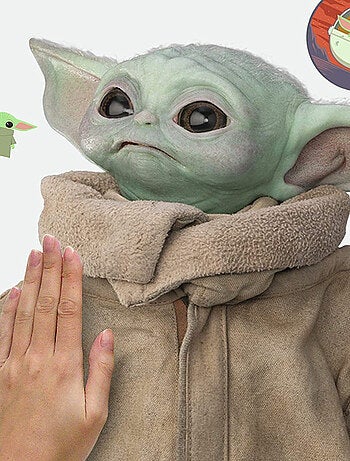 19 Stickers dont 1 sticker géant repositionnables Mandalorian Bébé Yoda alias Grogu debout 55,8X48,9