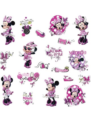 19 Stickers Fashionista Minnie Mouse Disney