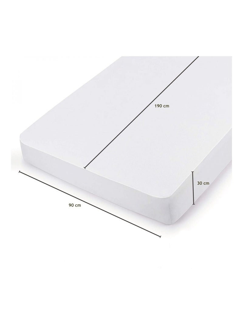 2 alèses, protèges matelas - Coton et TPU - Monsieur Bébé Blanc - Kiabi
