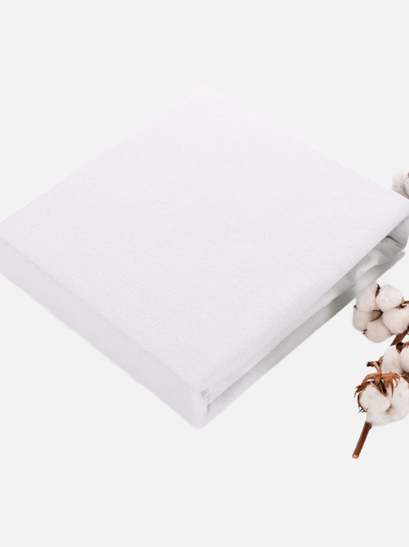 2 alèses, protèges matelas - Coton et TPU - Monsieur Bébé Blanc - Kiabi