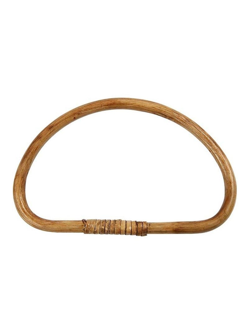 2 anses de sac arrondi en bambou - 20 x 13 cm - Creotime Marron - Kiabi