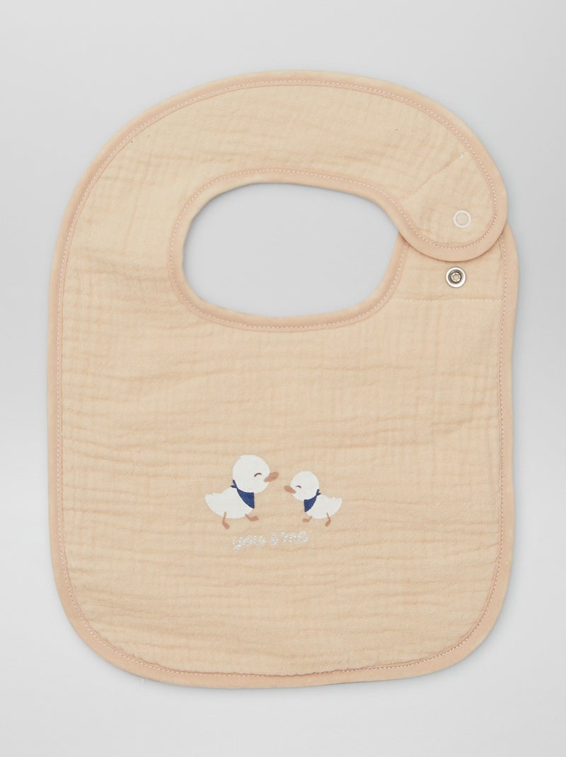 2 bavoirs 'canards' Blanc/beige - Kiabi