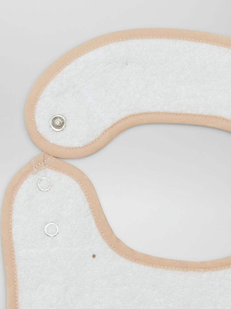 2 bavoirs 'canards' Blanc/beige - Kiabi