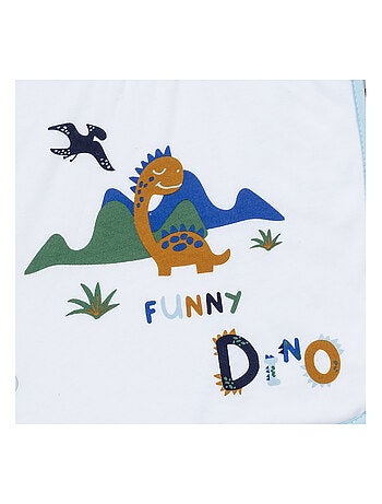 2 bavoirs passe-tête 6 mois - Funny Dino - Babycalin