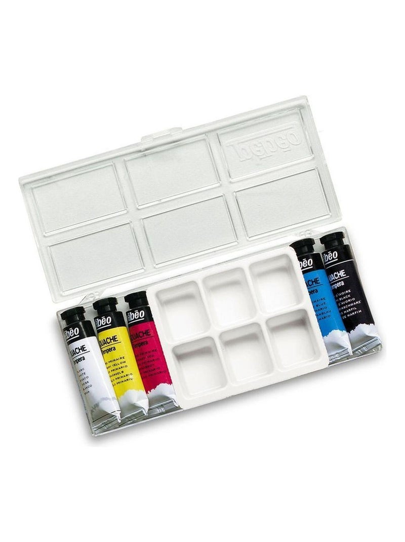 2 boîtes de 5 tubes de peinture gouache + palette - Pébéo N/A - Kiabi