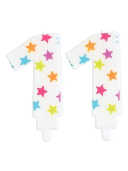 2 bougies d'anniversaire chiffre 1 - ScrapCooking Party - Kiabi