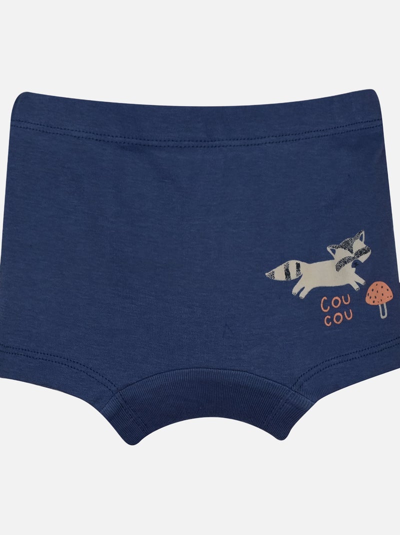 2 BOXERS BEBE FREDY Blanc Bleu - Kiabi